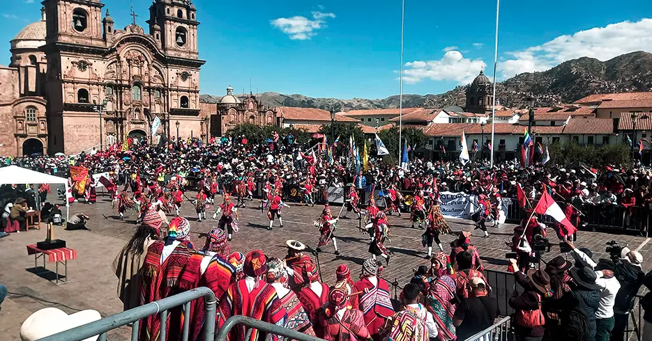 Parade of the 13 provinces in the city of Cusco