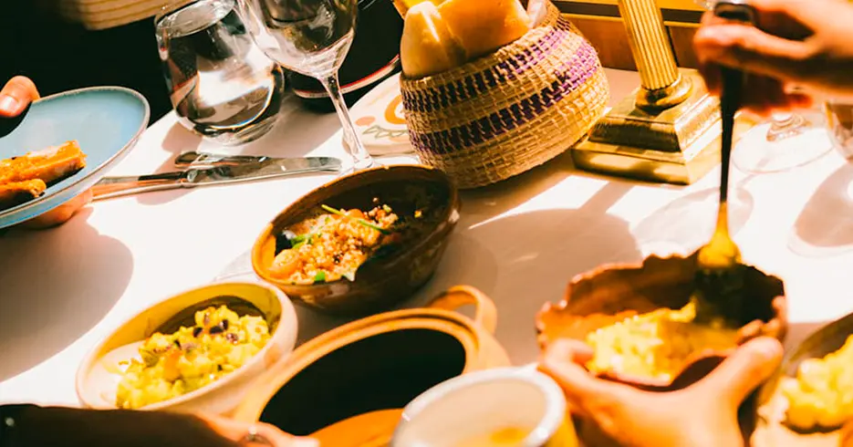 Breakfast, lunch, and dinner on the Andean Explorer train