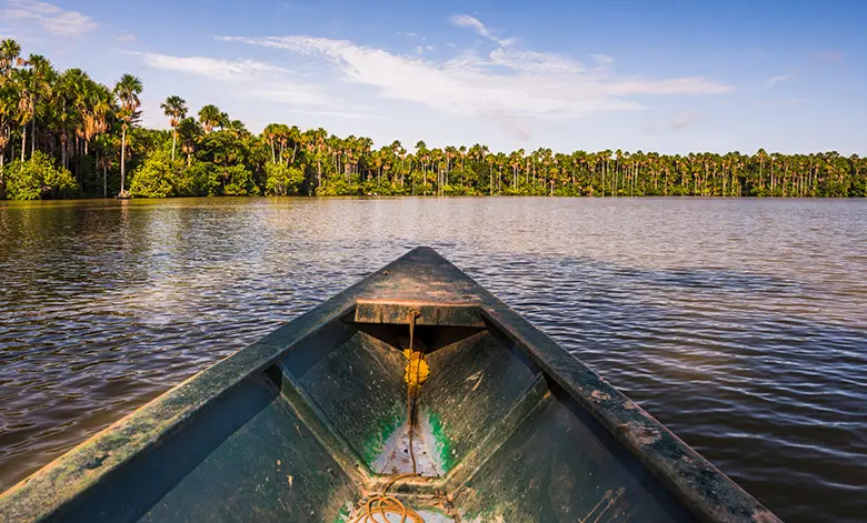 Sandoval Lake in Tambopata