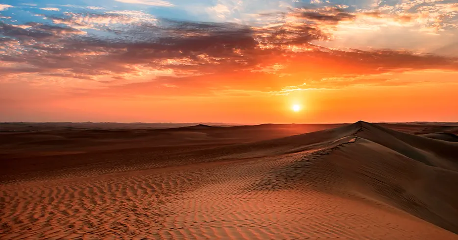 Sunset in the Huacachina dunes