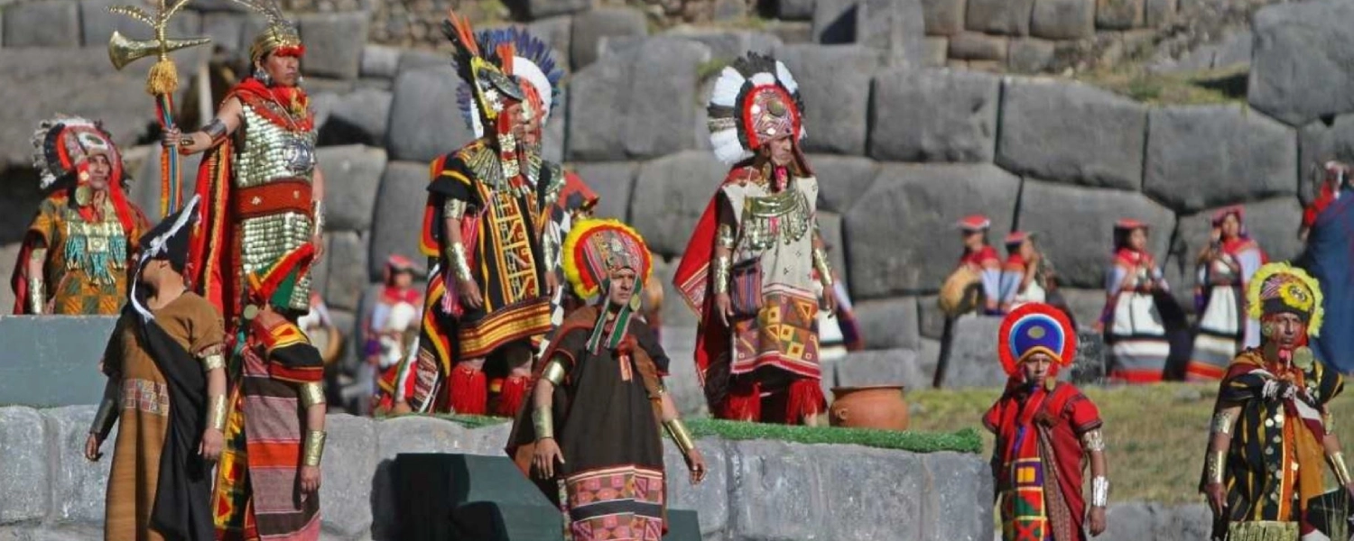 The Inca leading the Inti Raymi.