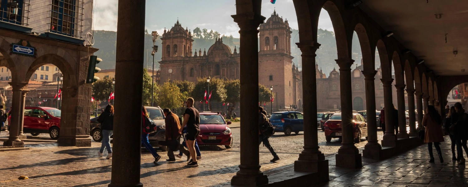 The main square in Cusco Peru