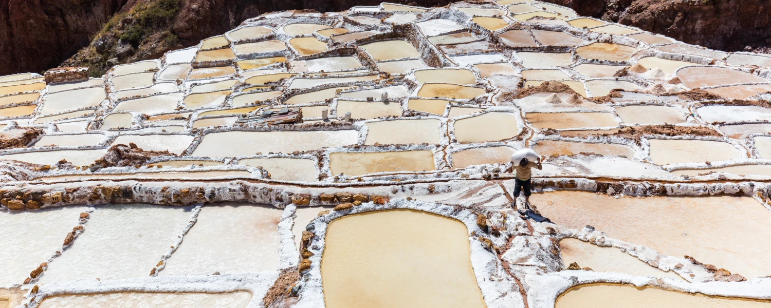 Salt extraction at the Maras salt mines