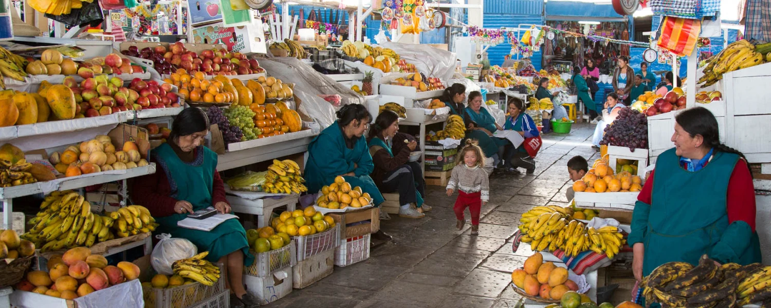 Discover the famous San Pedro Market in Cusco.