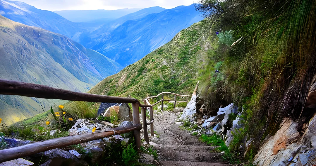 Chonta canyon hiking trail Peru