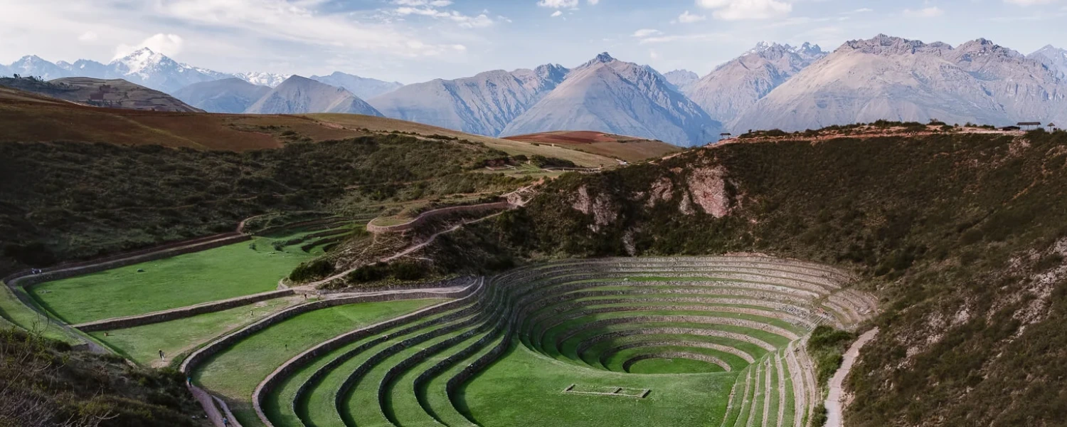 Enigmatic Inca terraces of Moray visited on the Sacred Valley tour with Peru Grand Travel (PGT).