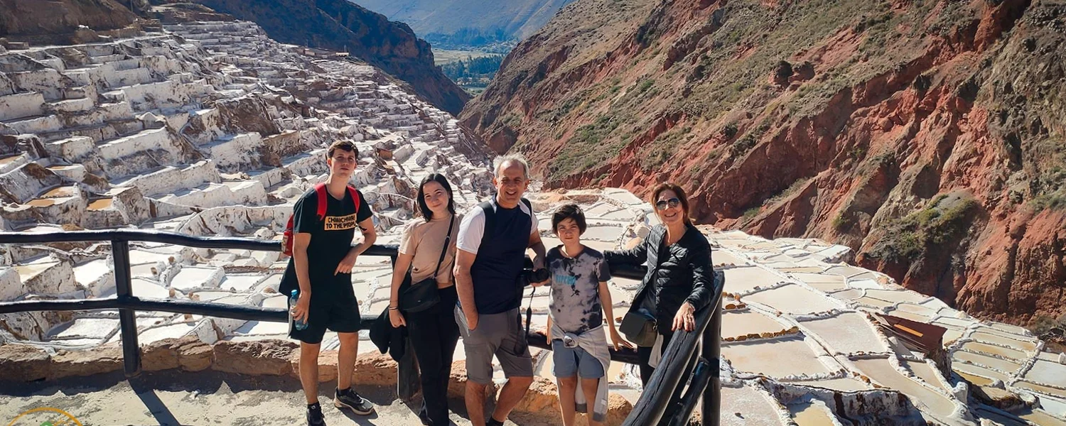 White salt pans of Maras included in the PGT Cusco itinerary.