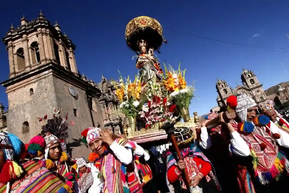 Corpus Christi procession in Cusco Corpus Christi procession in Cusco