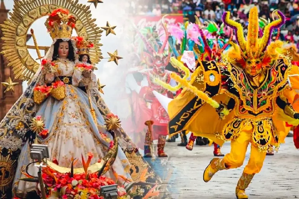 Candelaria Festival dancers in Puno Candelaria Festival dancers in Puno