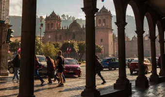 The main square in Cusco Peru