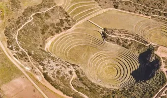 Fascinating circular Inca agricultural terraces of Moray.