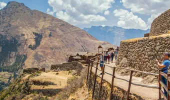 Impressive Inca terraces and archaeological remains in Pisac.