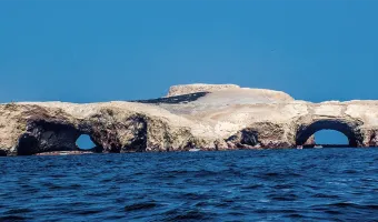 Rock formations of the Ballestas Islands near Paracas, Peru