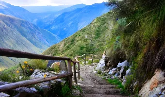 Chonta canyon hiking trail Peru