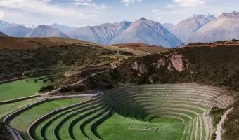 Enigmatic Inca terraces of Moray visited on the Sacred Valley tour with Peru Grand Travel (PGT).