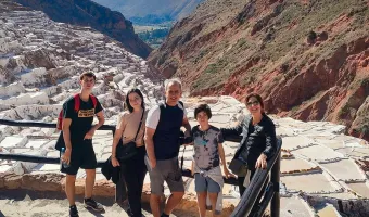 White salt pans of Maras included in the PGT Cusco itinerary.