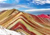 Cusco, PeruColorful striped slopes of Rainbow Mountain