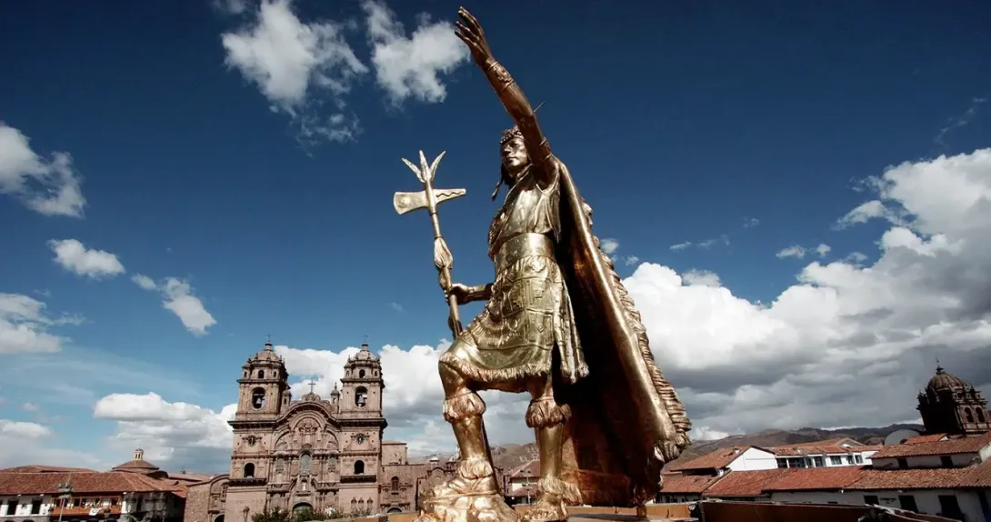 Center of the main square of Cusco Inca Pachacuteq
