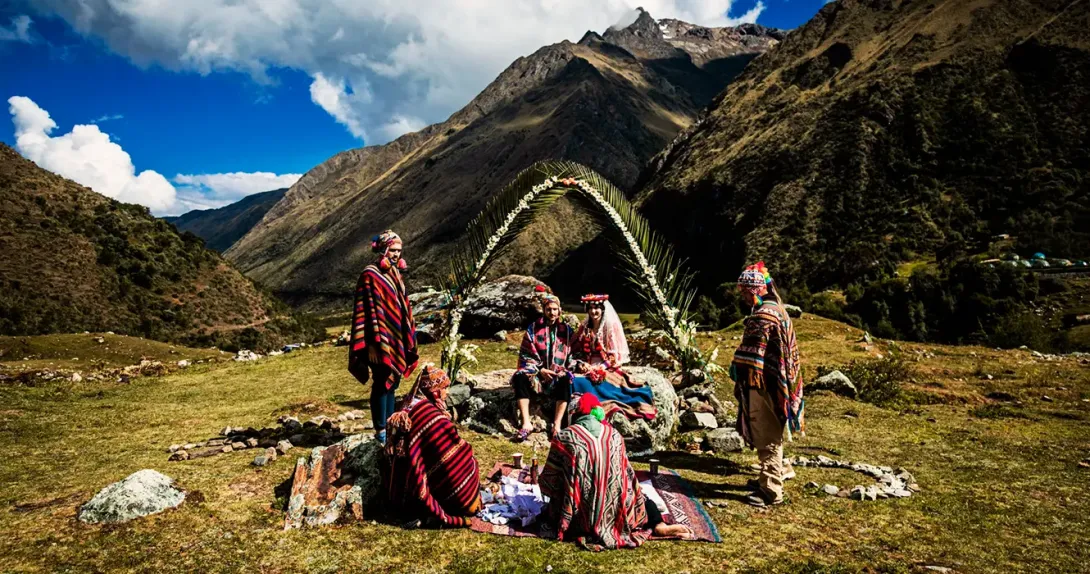 Andean wedding in Cusco, surrounded by nature